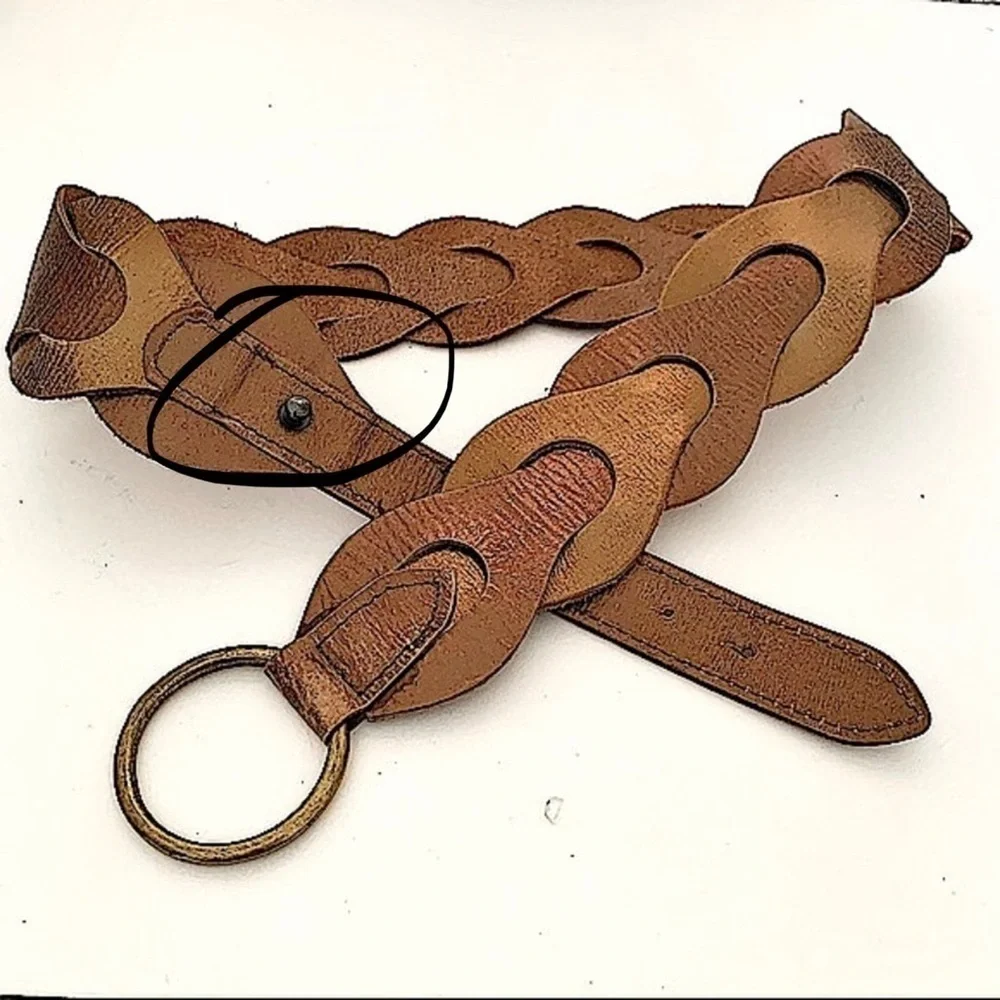 DISTRESSED Copper Leather Belt Size Small/Medium